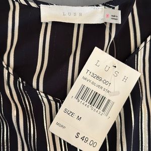 Navy blue & silver blouse